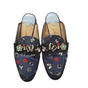 Libby Edelman Paige Slip on Mules womens size Size 9.5 blue